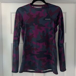 Long sleeve dri-fit Columbia Purple Camo shirt size M
